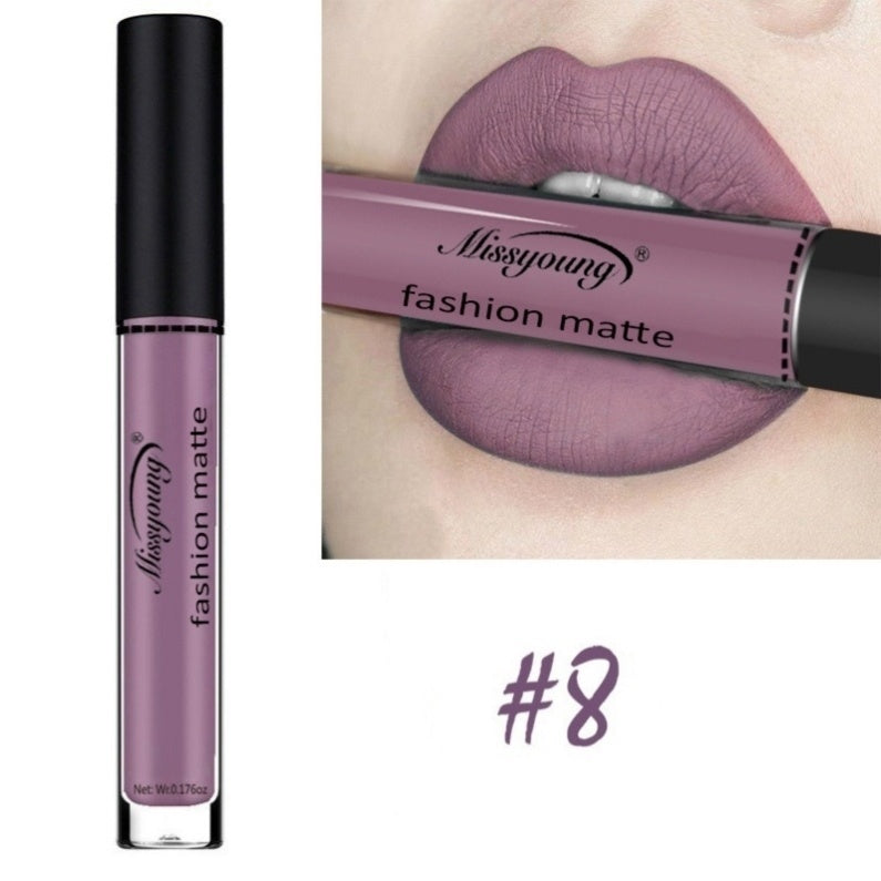 Lip Gloss Liquid Lipstick Non-Stick Cup Matte Makeup Lip Gloss Liquid Lipstick Non-Stick Cup Matte Makeup
